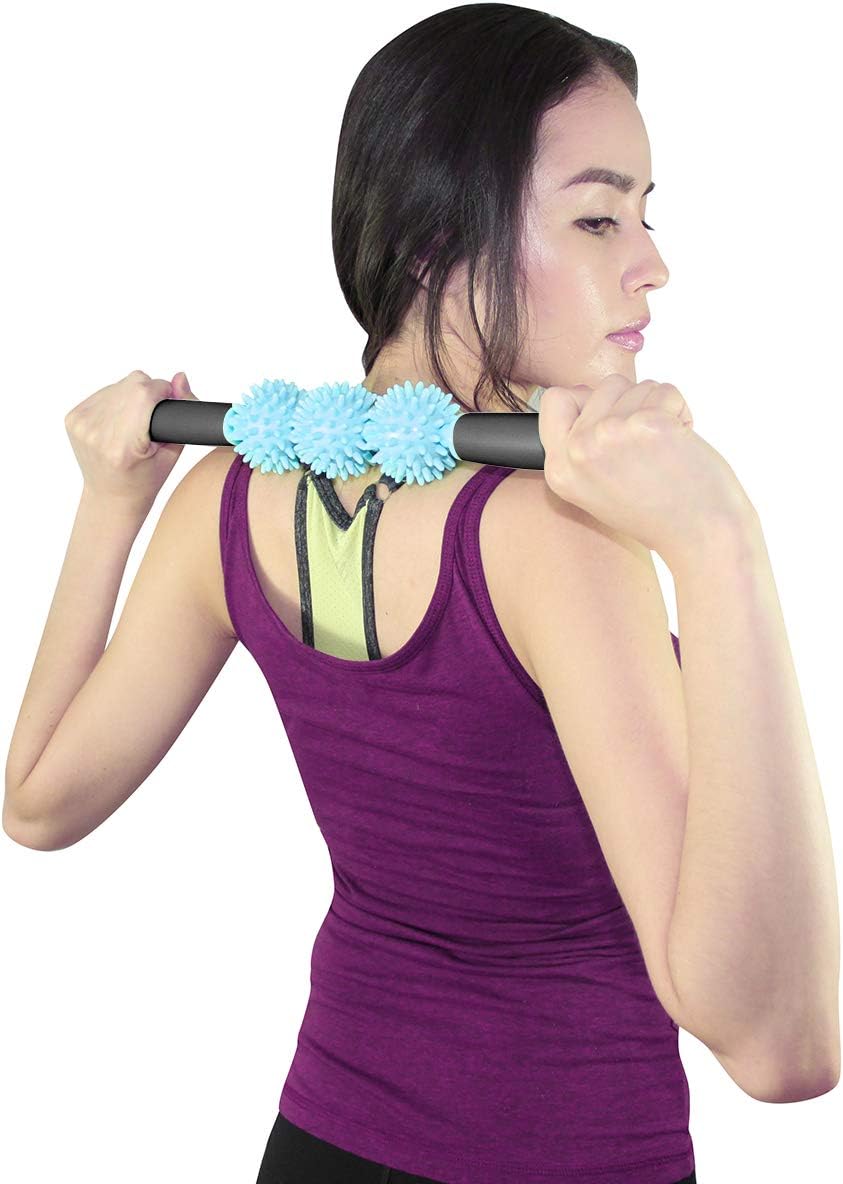 Coolife Fascia Muscle Roller - Cellulite Massager - Fascia Roller for Cellulite and Sore Muscles - Neck, Leg, Back, Body Roller Deep Tissue Massage Stick Tools - 3 Balls Size Version : Health & Household