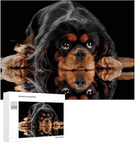 Miniatura 6 de Rompecabezas de 1000 piezas para adultos, lindo Cavalier King Charles Spaniel