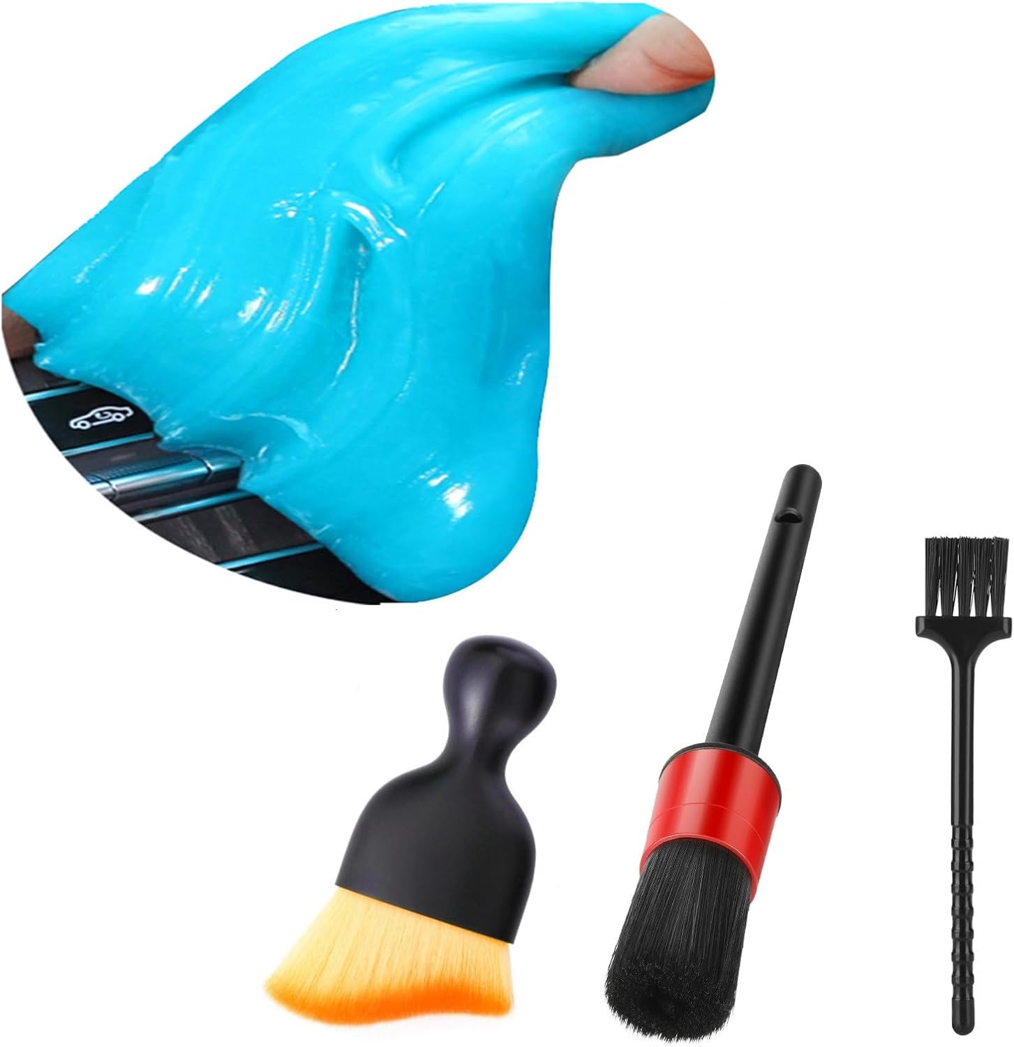 Fitosy Car Interior Detailing Duster Brush Cleaning Gel Kit