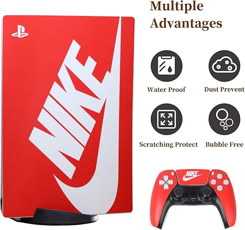 Miniatura 3 de PS5 Skin Disk Edition Consola y controlador, PS5 Pegatinas Vinilos Calcomanías de Vinilo para Playstation 5 Consola y Controladores, Edición en