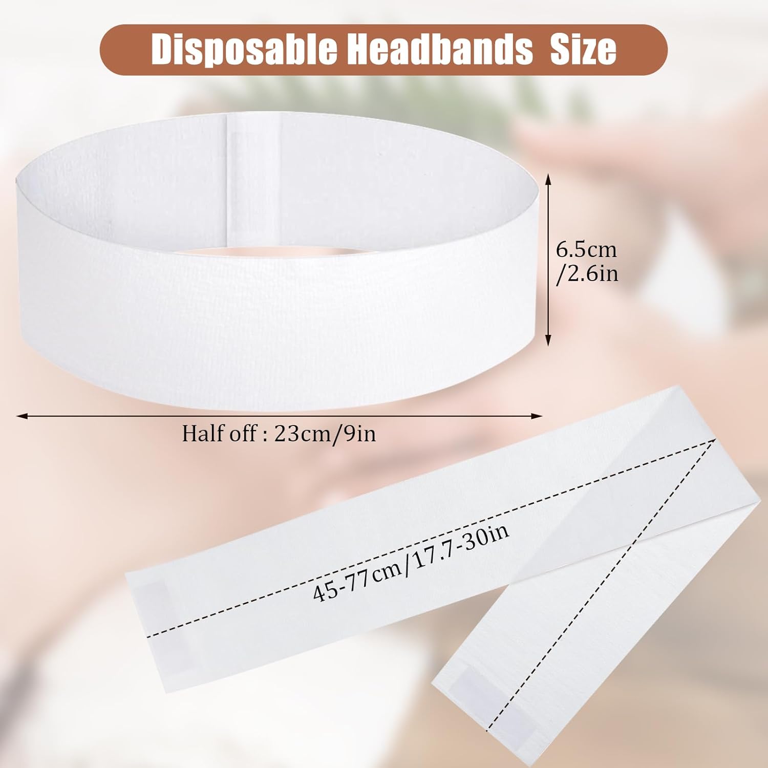 obeoby 150 Pieces Disposable Hairband for Women, Non-woven Fabric Spa Headband for Securing Hair during Facial, Makeup, Travel, Ideal for Beauty Enthusiasts, Makeup Artists, Spa-goers