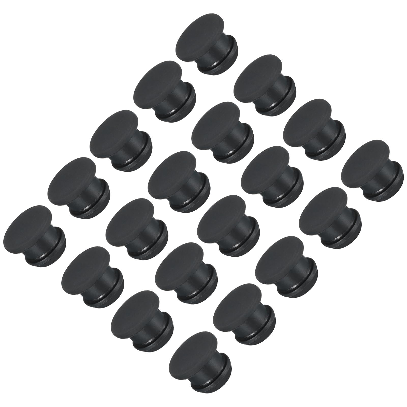TA-VIGOR 20Pcs Silicone Snap in Locking Hole Plugs, 10mm Diameter Hole Stoppers