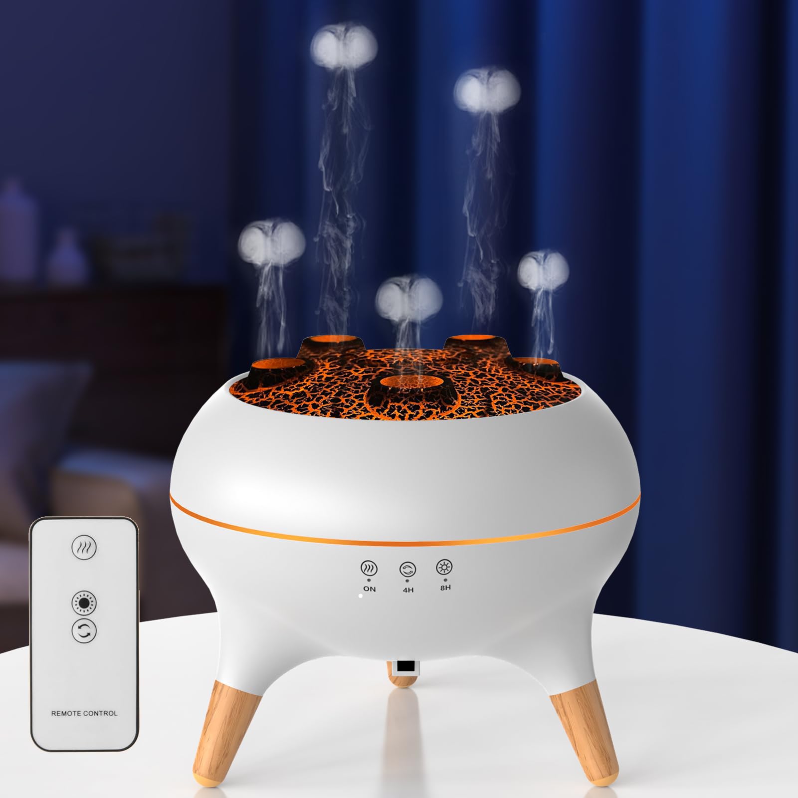 Diffuseur d'huile essentielle 250ml méduse flamme pour la chambre
