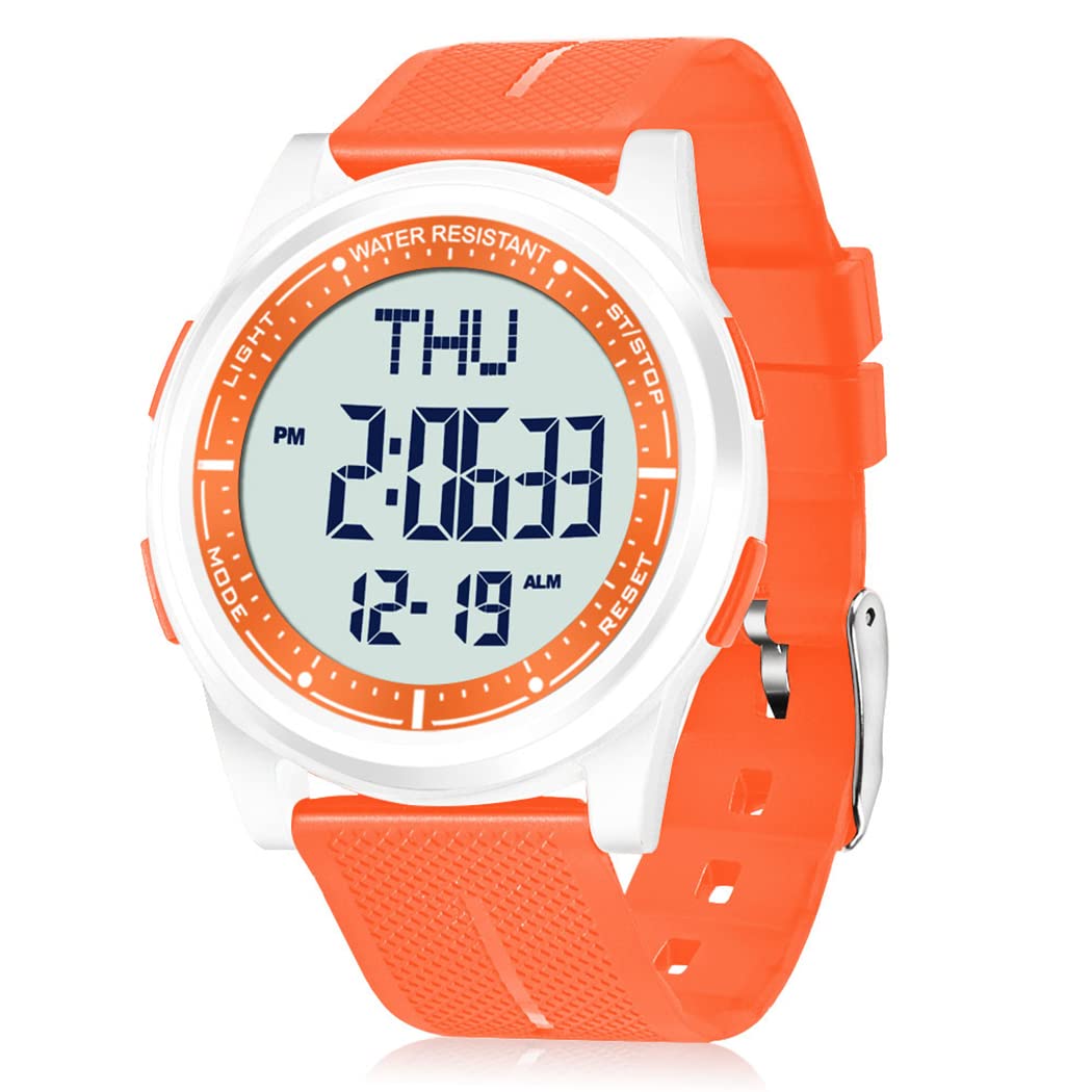 WIFORT Orologio Digitale da Polso, Orologio Sportivo Uomo Donna Impermeabile 5ATM Con Retroilluminazione a LED, Cronometro, Sveglia e Timer, Ultra-sottile Watches Unisex