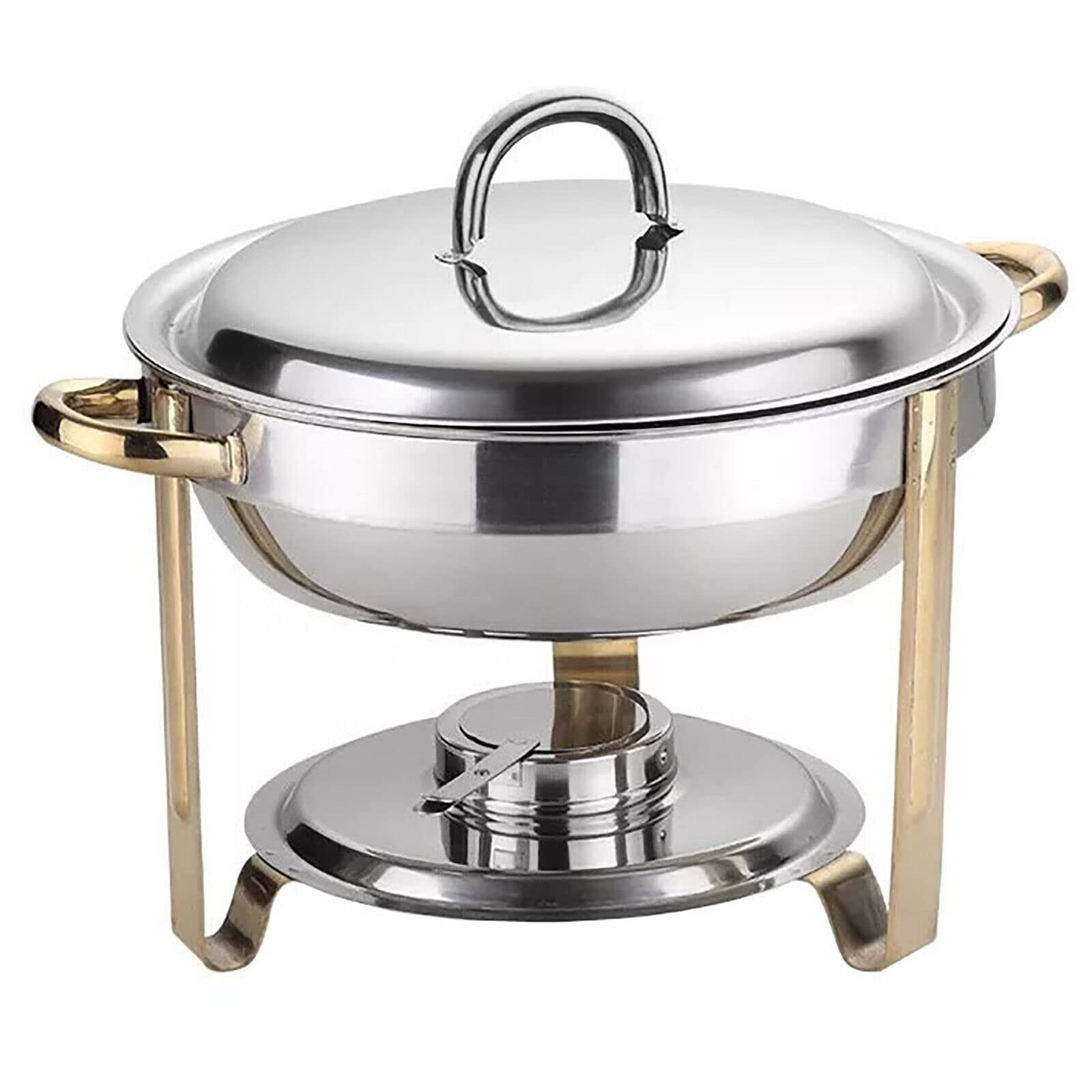 Produktbild von Chennnls 4-teilige Speisebehälter Mit Deckel – Edelstahl, 20x12x4 Zoll, Großes Buffet-Set, Warmhalten, Grillgut, Catering