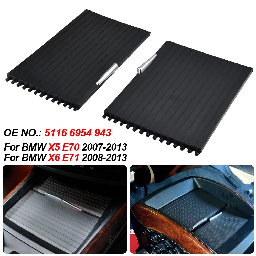 Housse pour Porte-gobelet de Console Centrale de Voiture avec Fermeture éclair Compatible avec B-MW X5 E70 X6 E71 E72 2007-2014-A+B