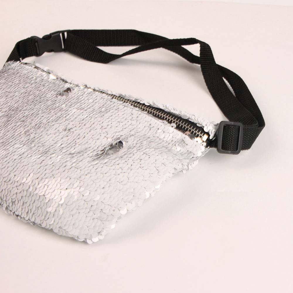 YEKEYI Reversible Mermaid Sparkling Sequins Glitter Belt Waist Bag Handbag Wallet Purse Case Cosmetic Makeup Bag Waist - Image 6