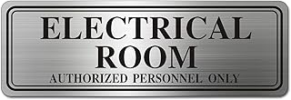 Metal Stainless Steel Authorized Personnel Only Sign,9x3in (Electrical Room)
