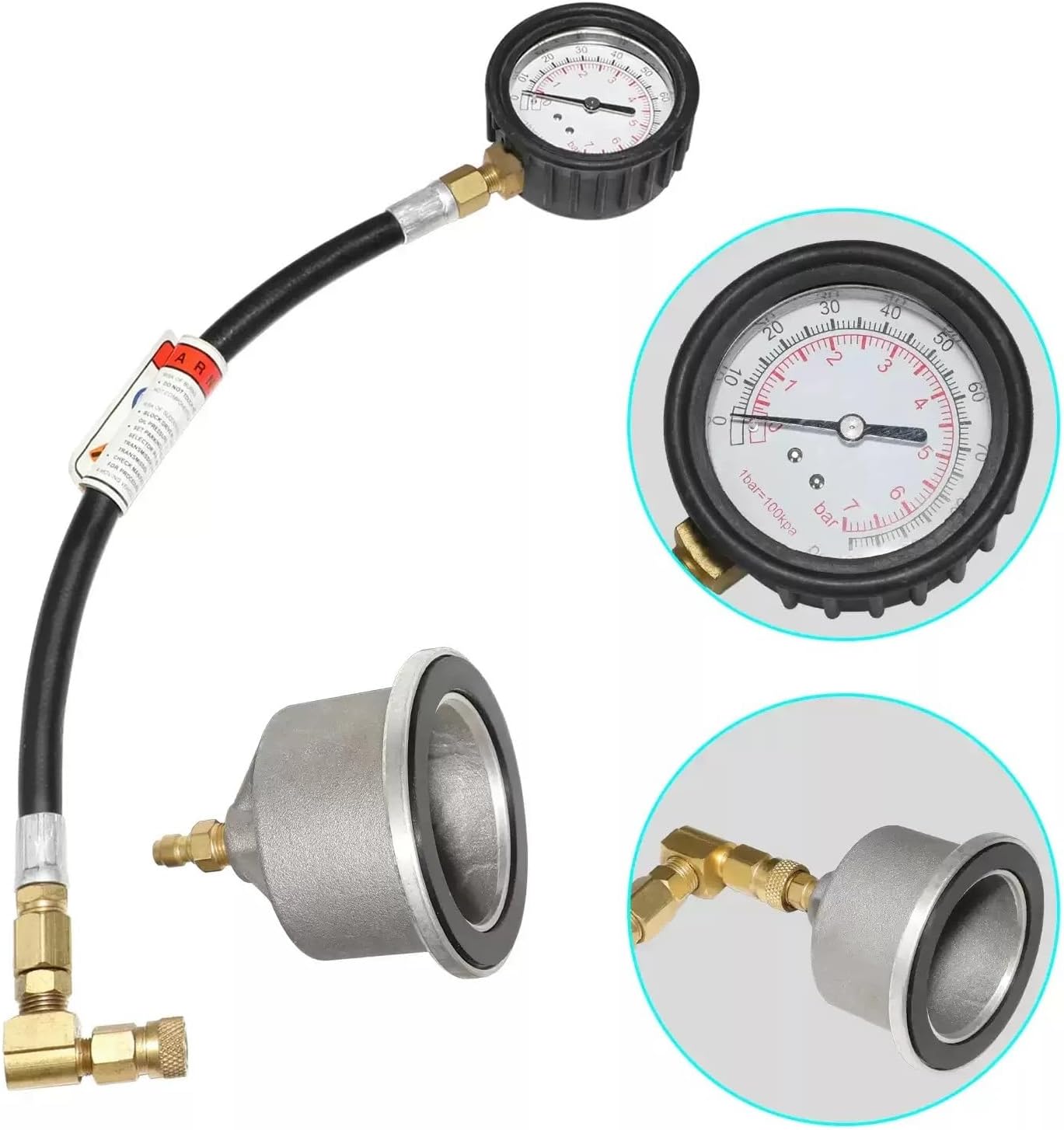 Car Engine Oil Pressure Gauge - Automotive Oil Pressure Detection Tester Tool