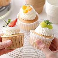 Vista 3 de 200 PCS Cupcake Liners Muffin Standard Size, Baking Cups Greaseproof Wrappers Paper Cupcake Holders for Wedding Birthday Party Baby Showers Bakery