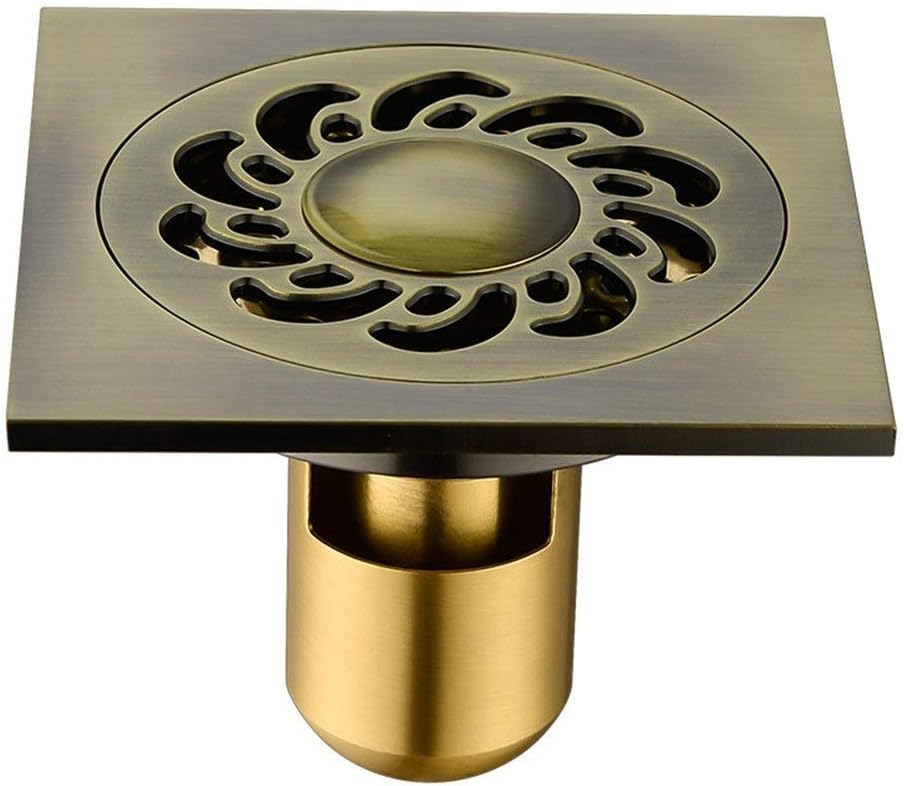 PGNEX(ペイグネックス) 正方形デザイン タイルインフロアシャワー排水溝 ヘアストレーナー キッチン/バスルーム用 (D)