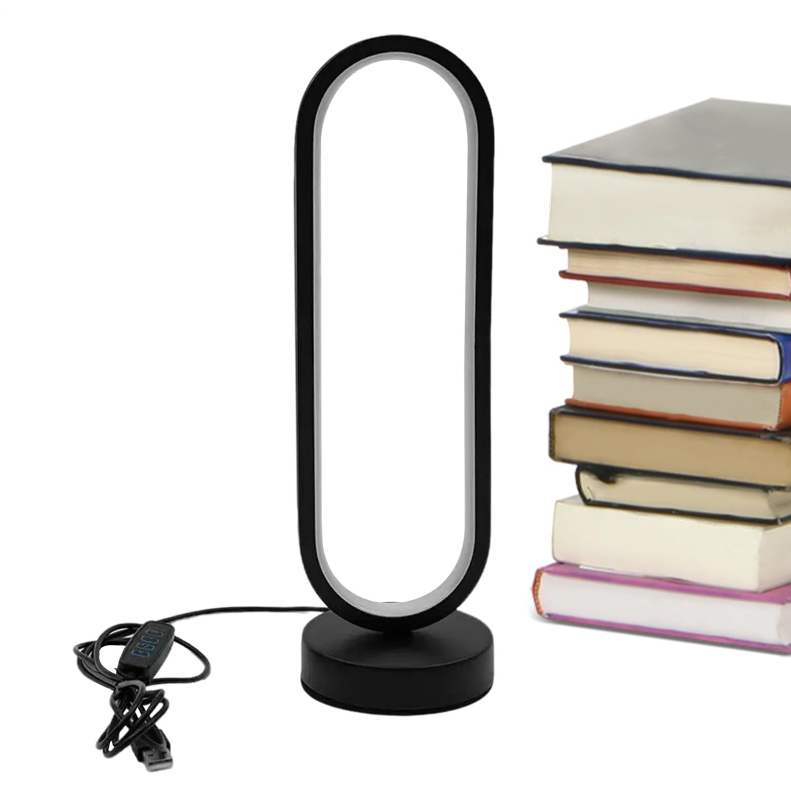 Table Lamp – Table Lamp, Modern Bedside Light for Bedroom Living Room | Desk Lamp with Shade, Soft Ambient Lighting Fixture for Nightstand Reading Dorm Small Spaces and Home Decor