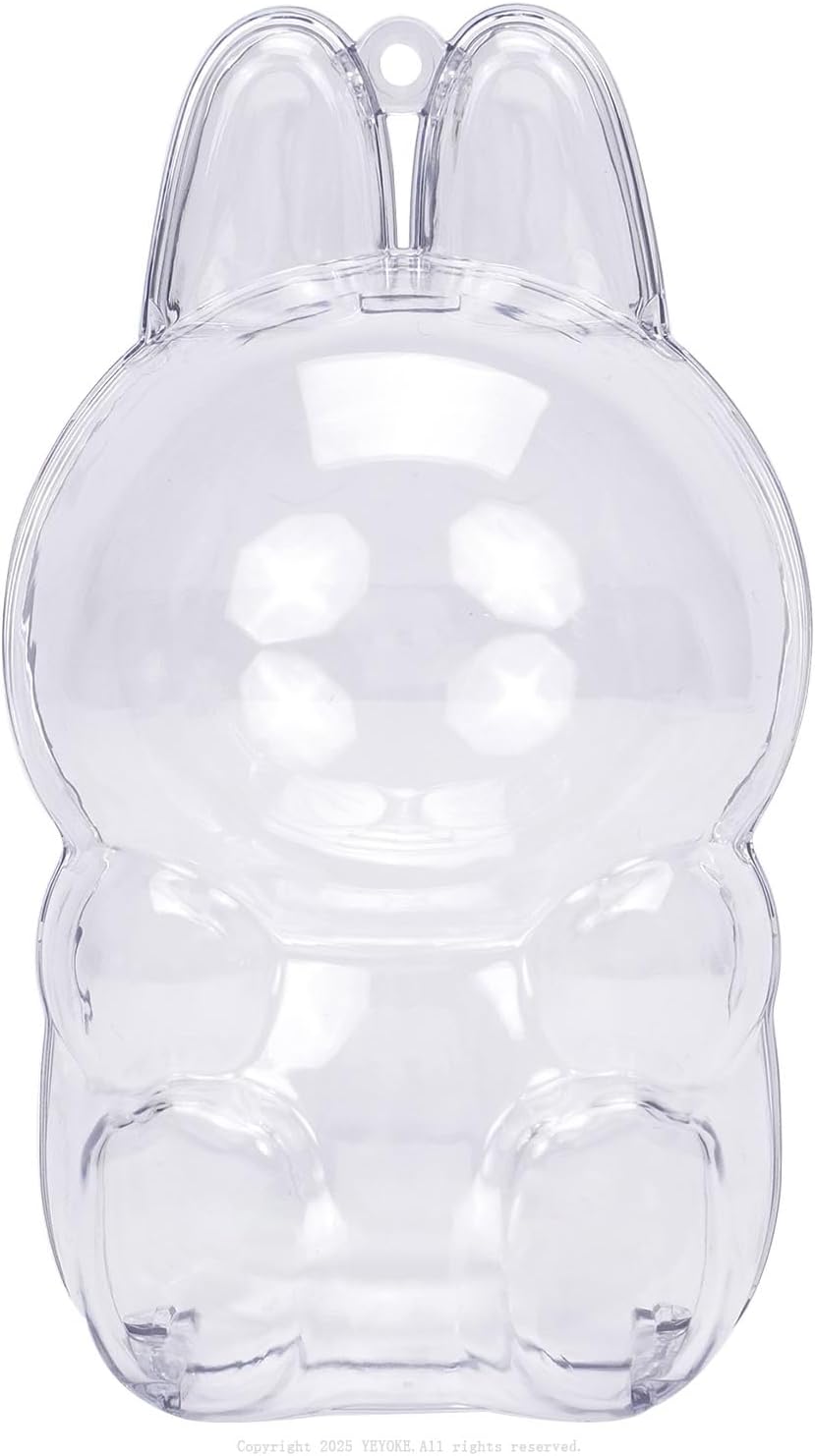 Protective Case Compatible with LABUBU Have a Seat - Crystal-Clear Hard Display Box with Keychain & Dustproof Cover, Secure Backpack Hooks for Shelf/Outdoor Showcase (Doll Not Included) Sitting Big