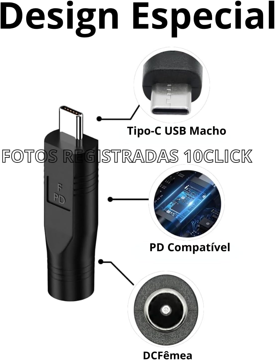 Adaptador Starlink Mini Tipo-C Para DC Cabo de Alimentação Chip PD USB-C Macho Conector P4 Vedação Original Carregar Carregamento Power Bank Carregador Carro Caminhão Van Fonte Energia 100W 10CLICK®