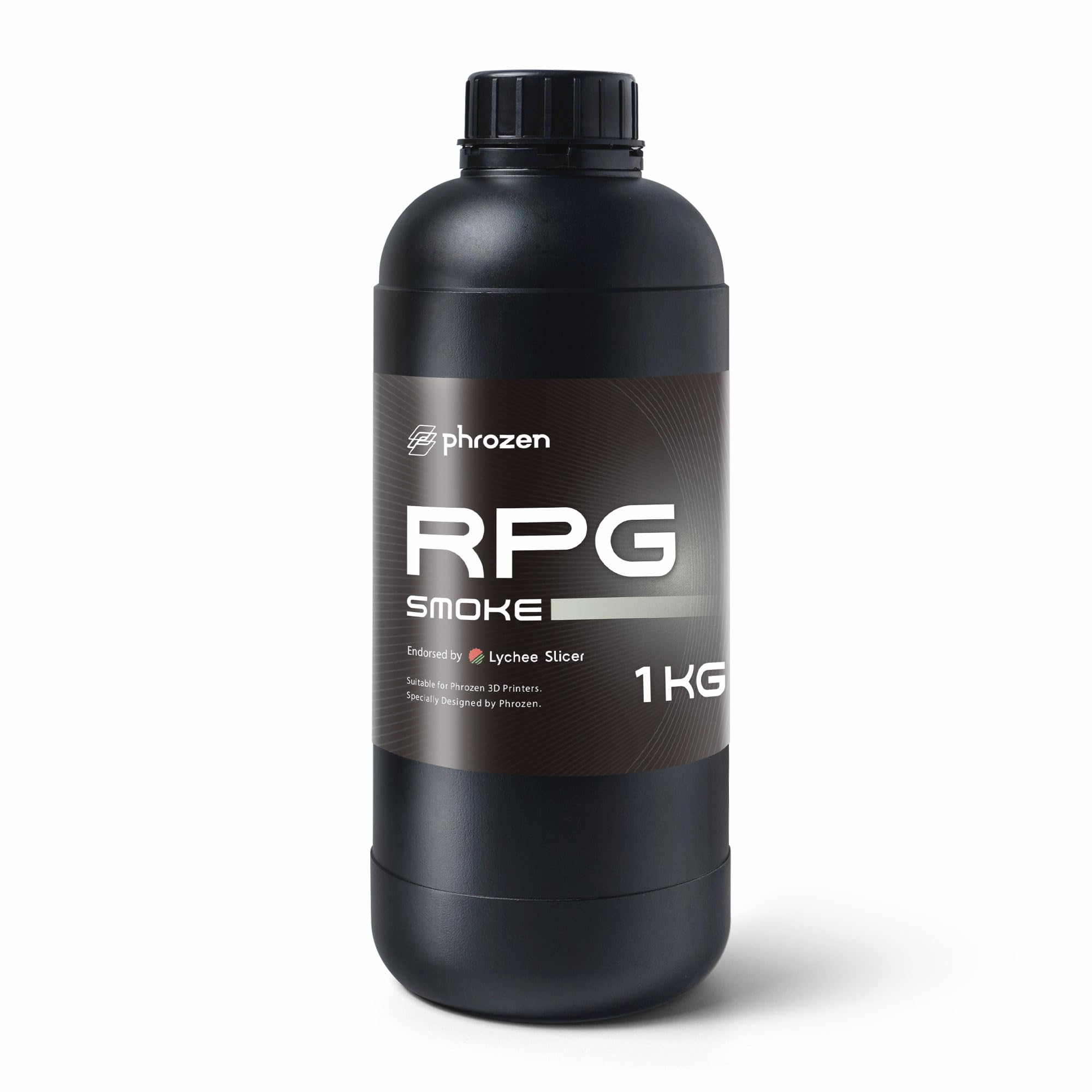 phrozen 3D Printer Rapid Resin [RPG], Low Shrinkage Superior Precision Smooth Surface Finish, 405nm LCD UV-Curing Photopolymer Resin, Smoke (1KG)
