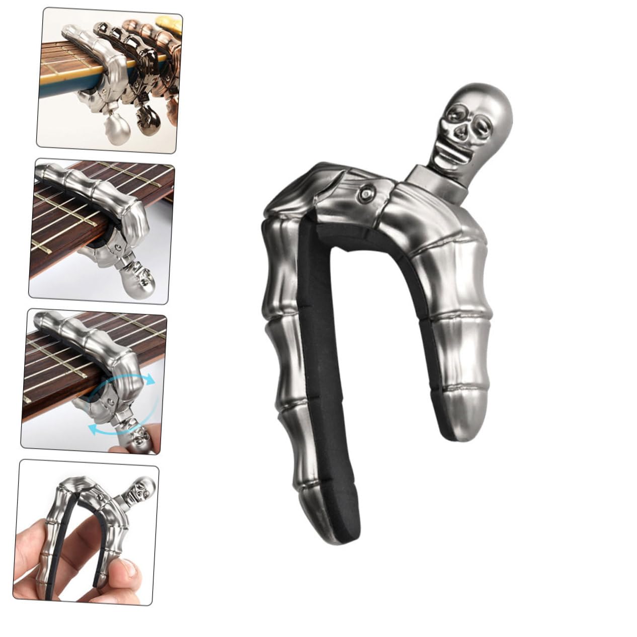 Toyvian 5 szt. przydatny kapodaster - design kapodaster stroik do ukulele, ukulele, tuner, kapodaster, część zaciskowa, guzik basowy, gitara, ekskluzywny kapodaster stop cynku
