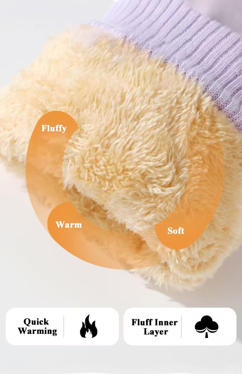 Heated Gloves Unisex Electric Rechargeable Heating Gloves with Touchscreen, Windproof & Waterproof Design, Soft Lining, Adjustable Temperature, Warming Gloves for Men & Women & Children Gift