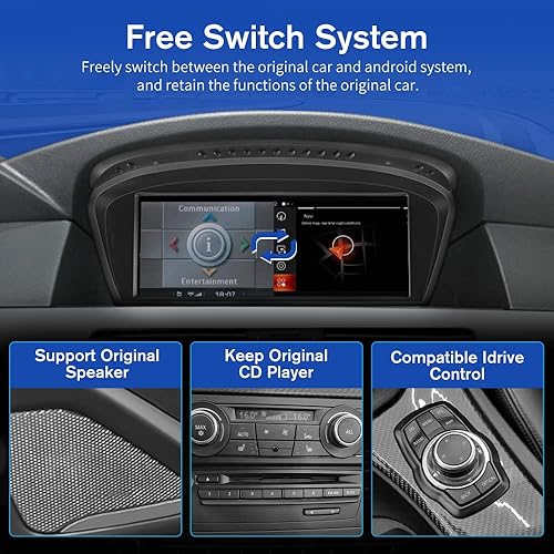 Miniatura 3 de Radio de coche Android 11 para BMW Serie 35 E60 E61 E63 E64 E90 E91 E92 CCC (2004-2008), 4+64 GB estéreo CarPlay Android Auto Multimedia Player GPS