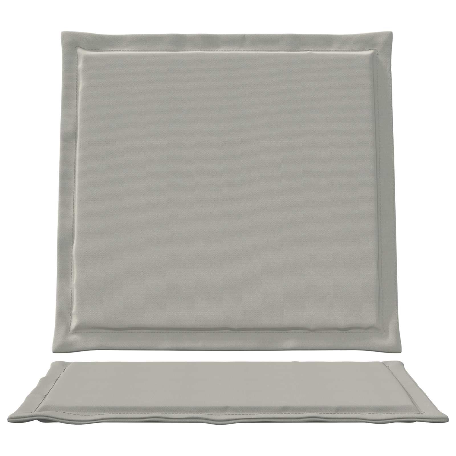 Cojín para asiento y respaldo de poliéster, 47 x 45 x 2 cm, 4 piezas con bandas antideslizantes para jardín, terraza, balcón, oficina, cojín ergonómico y cojín de asiento
