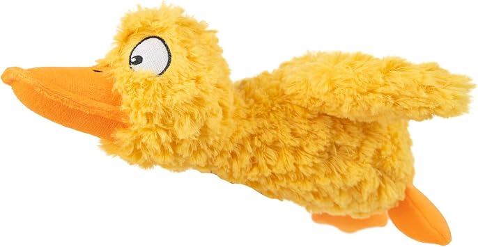 Best Pet Supplies Interactive Squeaky Dog Chew Toy, Ideal Dog Toys for Chewers, Small, Medium & Large Dogs, and Fetch Lovers - Ducky Doodle Yellow, Small