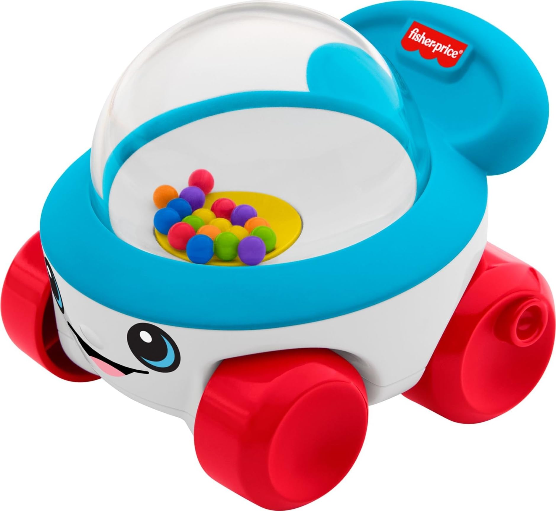 Corn Popper Mini Vehicle Toy | 3.6 x 3.7 Inches, Push Along, Crawl After Play, Fun Sounds, Baby & Toddlers Ages 6+ Months