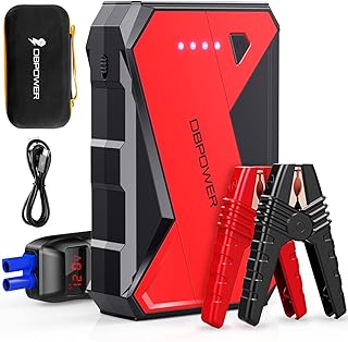 DBPOWER 1000A Portable Car Jump Starter (up to 7.0L Gas, 5.5L Diesel Engine)，12V Auto Battery Booster with LCD Screen Clam...