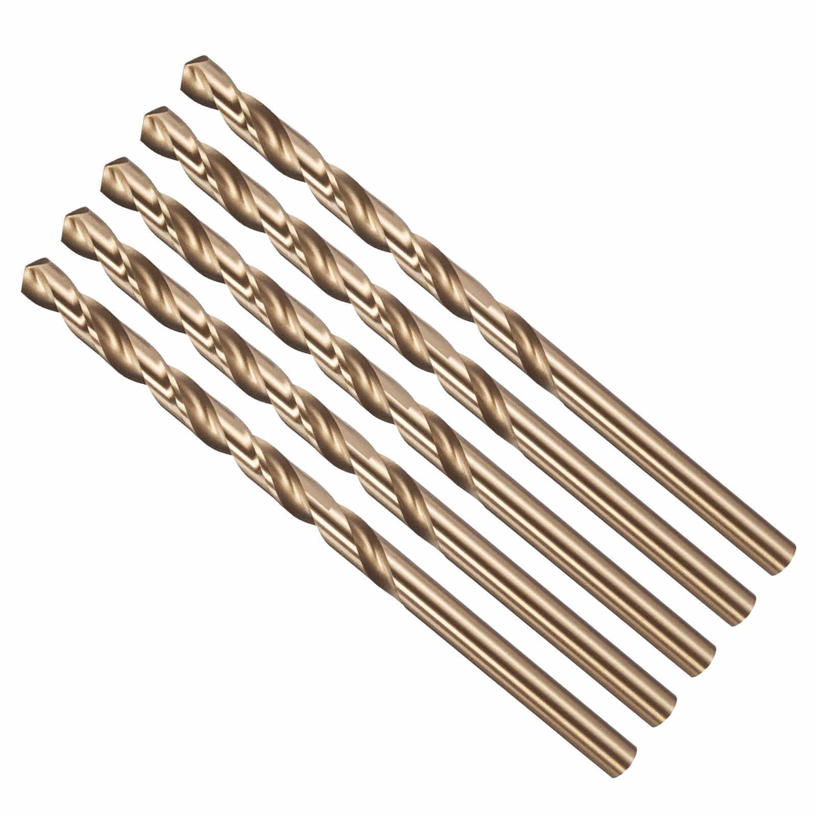 CoCud 4.7mm Drill Bit, #13 Cutting Diameter, 4341 HSS Number Jobber Bits Gold Finish 135° Cutting Angle - (Applications: for Drilling Soft Metal Plastic Wood), 5-Pieces — image 1
