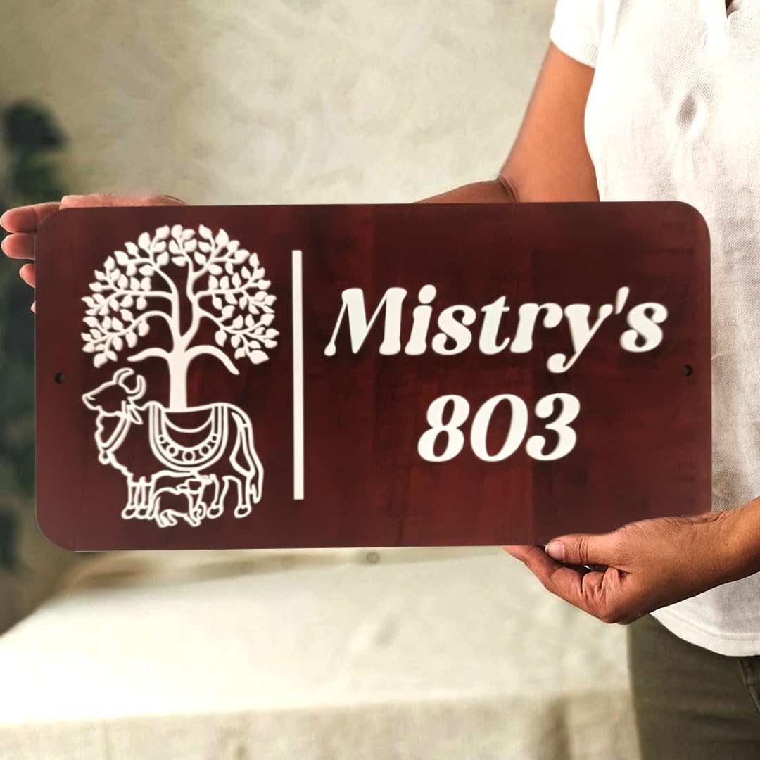 Personalised Buddha Acrylic Name Plate for Home | Kalpavriksha Name Board — Amazon image 12
