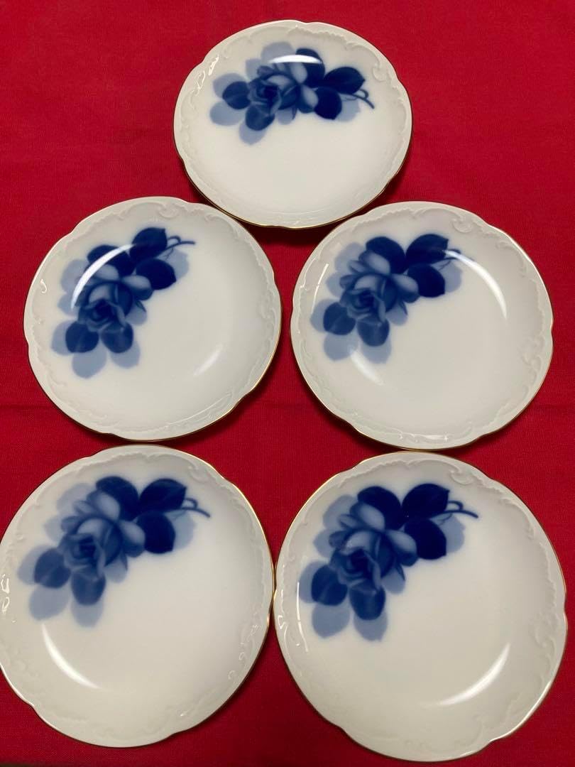 大倉陶園 ブルーローズ 15cm 銘々皿揃 5枚セット 【公式通販】