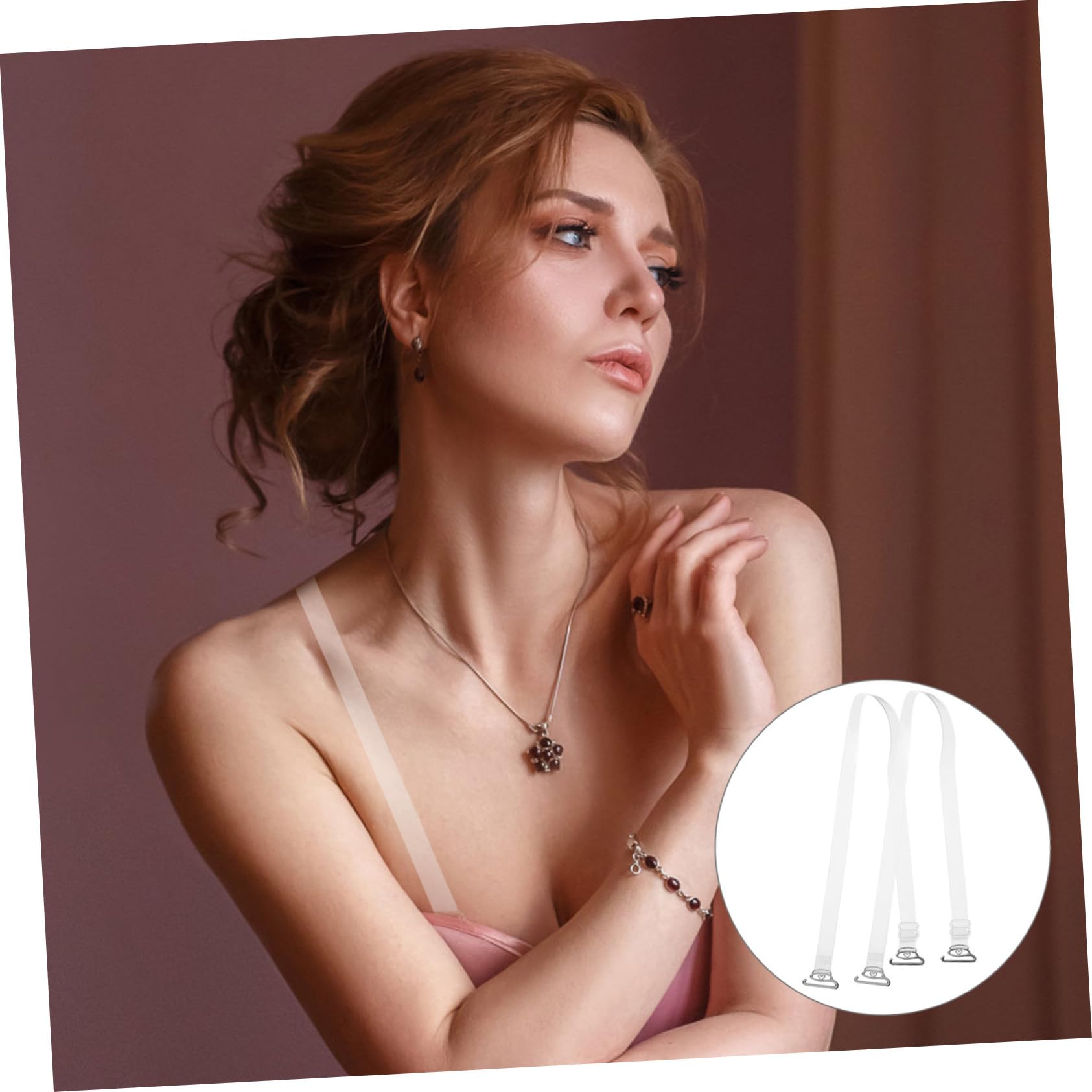 100piezas Tirantes De Sujetador Invisibles Ajustables y Antideslizantes Transparentes Para Mujer Compatible Vestidos Sin Tirantes
