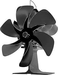 snsok Wood Stove Fan Log Burner Fan Wood Burner Fireplace Fan Big 6 Blades Fan Heat Powered Eco Fireplace Fans Silent for Home Wood/Log Burner/Fireplaces