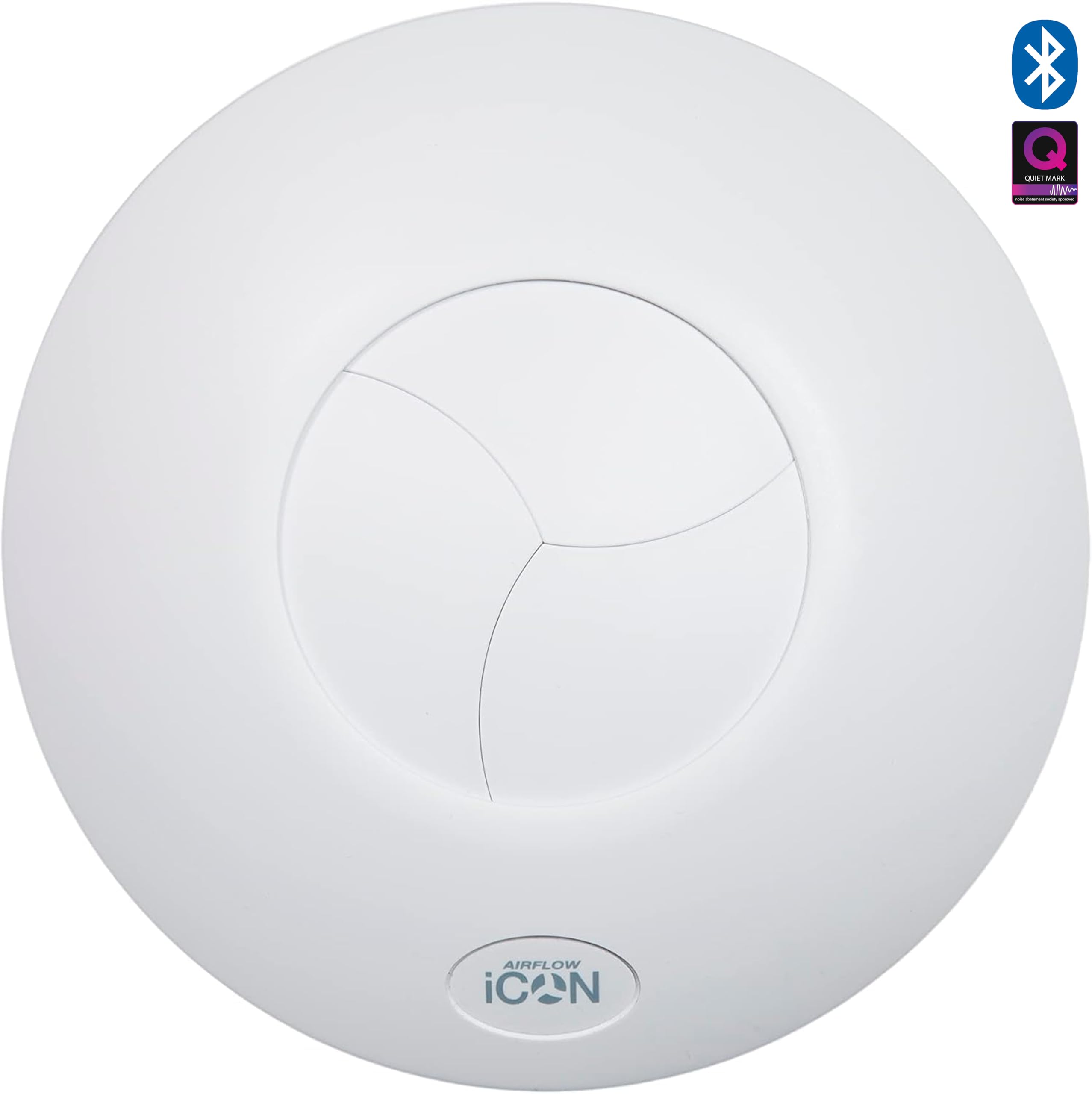 Airflow iCONsmart 15 Extractor de Baño – Control por App y Bluetooth, Caudal Ajustable 5–22 l/s, Opciones de Control Múltiples, Bajo Consumo 3.2W, Certificado QuietMark, 5 Años de Garantía