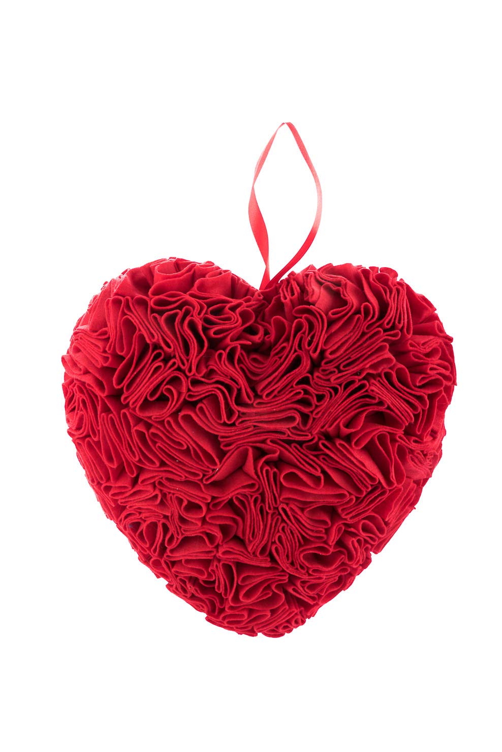 Comarco Sa Heart felt red pleated 35x34x20cm