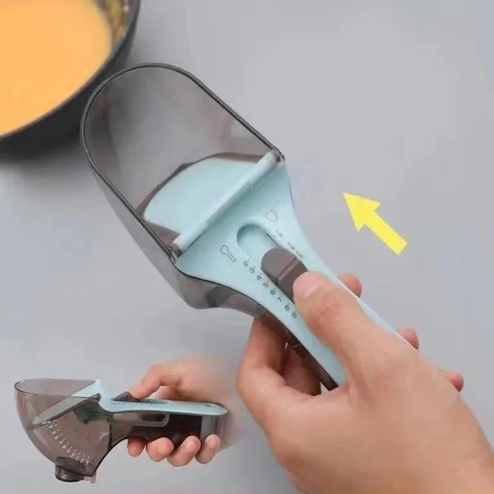 Cuillère à mesurer réglable avec gravure, cuillère à pâtisserie magnétique for lait en poudre, cuillère à mesurer en plastique/23 (Size : Size measuring spoon set of 2 (color box))