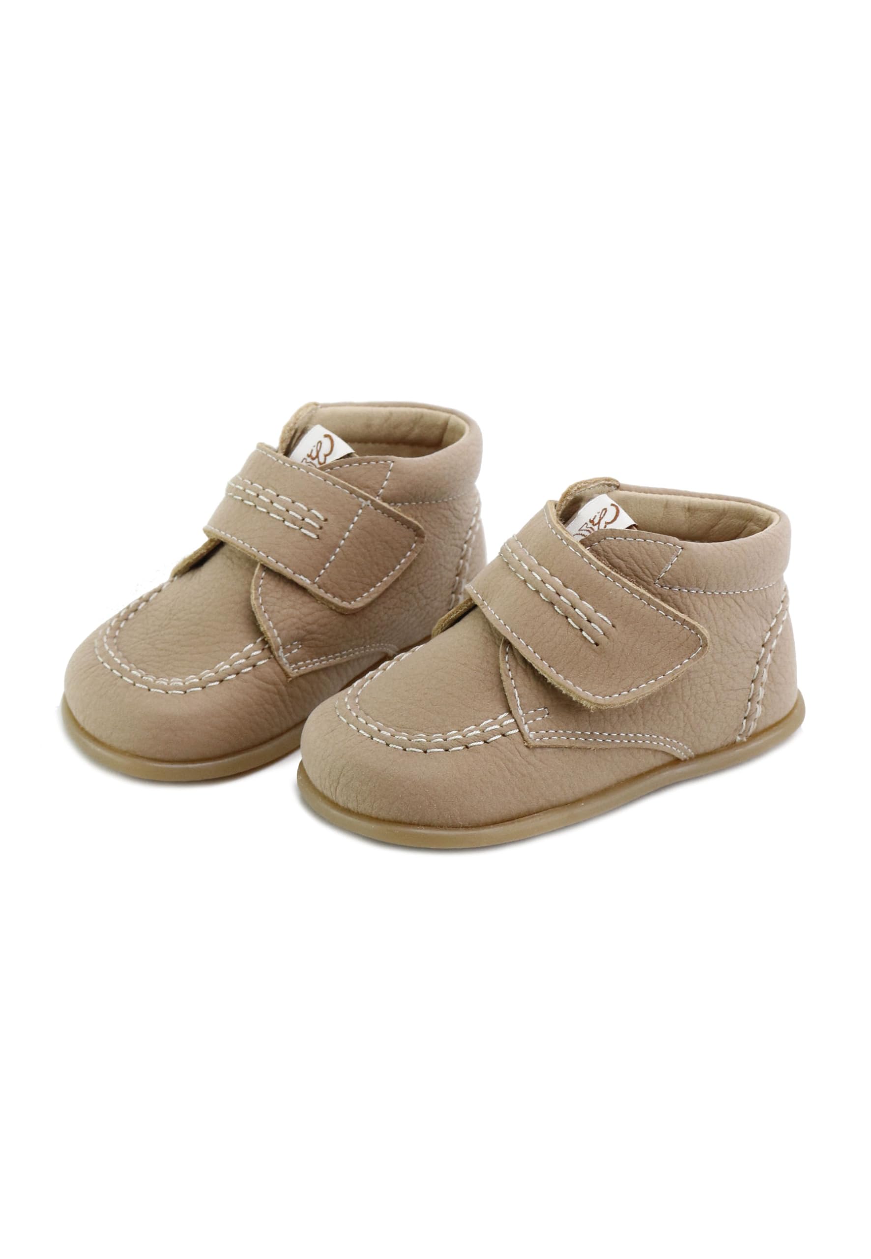 Eli Botitas pespuntes blanditas piel davinci nobuck camel Elisoft 1957