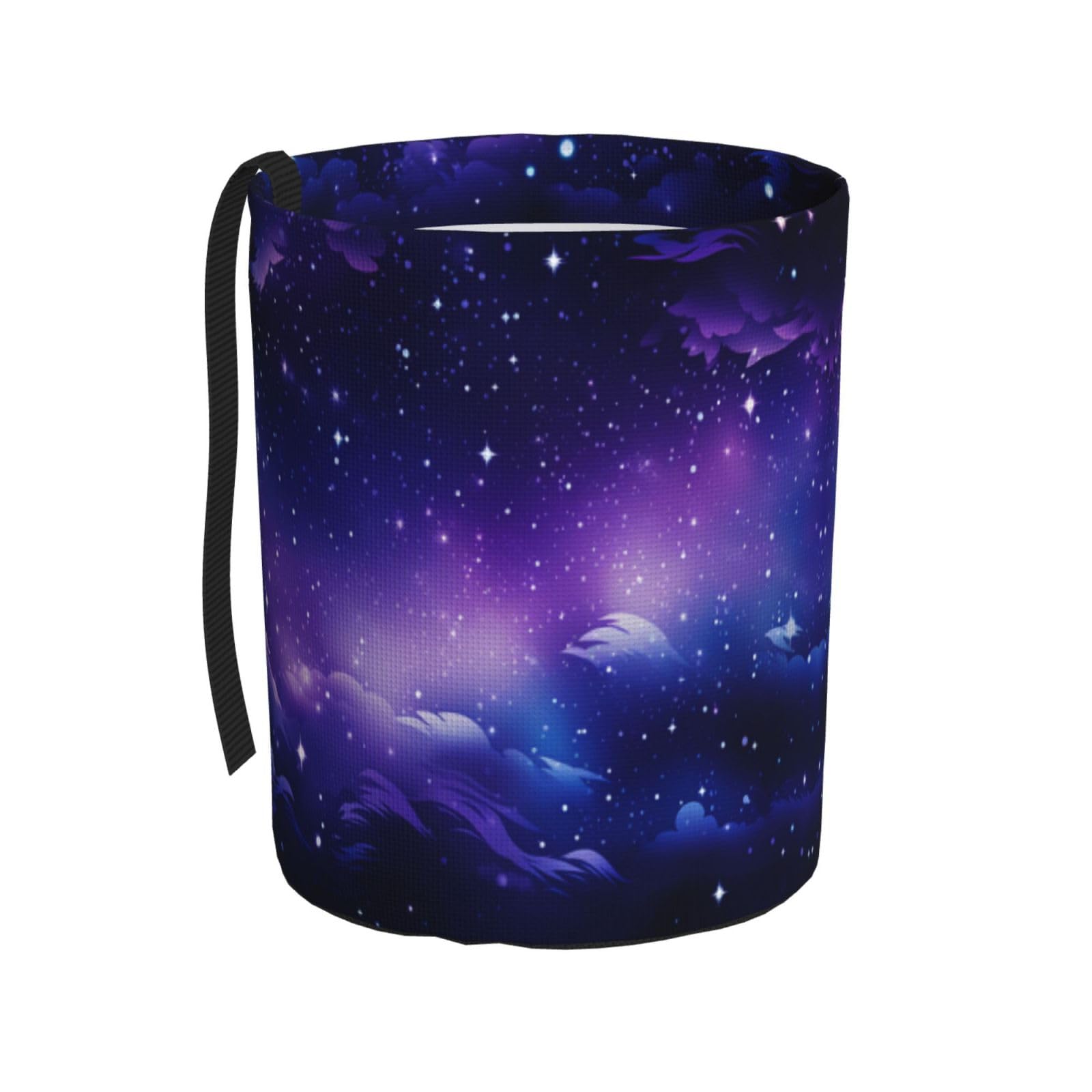 YPPAHHHH Car Trash Can Purple Galaxy Nebula Car Trash Bin for Front/Back Seat Headrest Hanging Small Vehicle Interior Trash Bag Collapsible Organizer