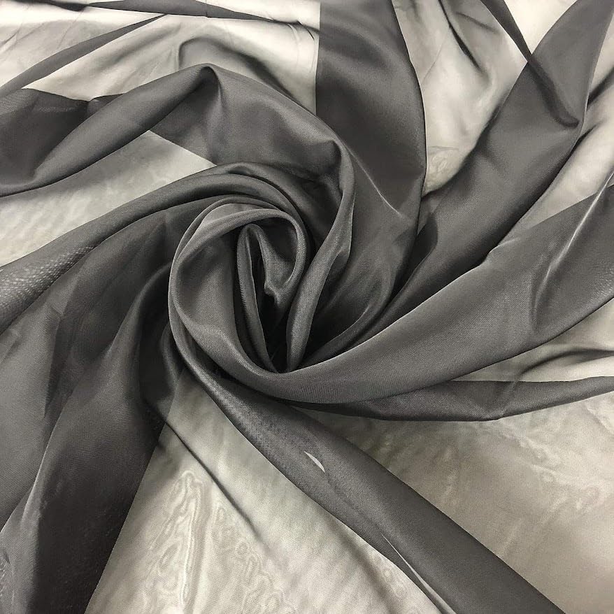 Megachest Wedding Voile Fabric 58 Inches Wide DIY Material (Black, 20 Meters Long) โ image 1