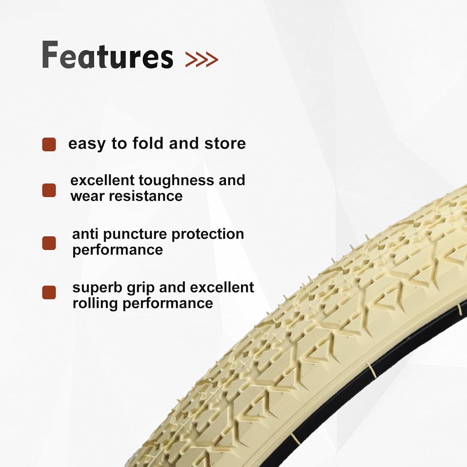 Bike Tires, HUIOK 26x2.125 Bicycle Tire Folding Beach Cruiser Tires Replacement with Tubes and Levers