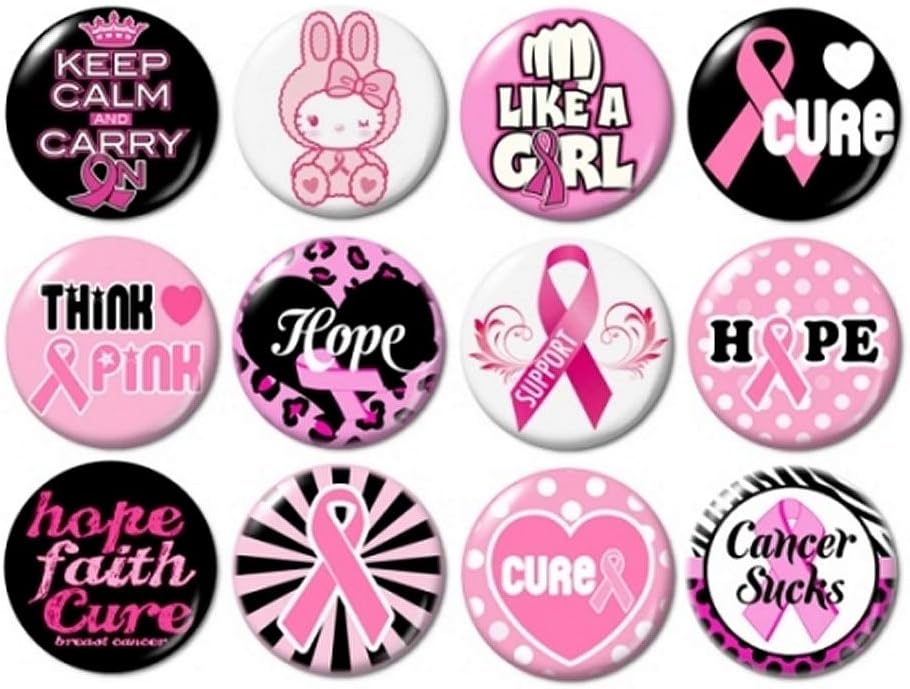 Breast Cancer Awareness Buttons Pins