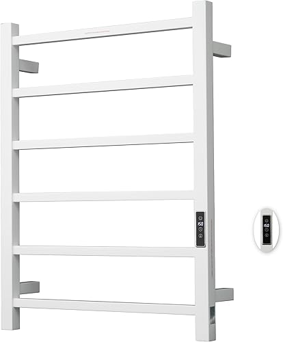 Miniatura 28 de Toalleros térmicos para baño, calentadores eléctricos de toallas para montar en la pared con temporizador y control de temperatura, calentador de