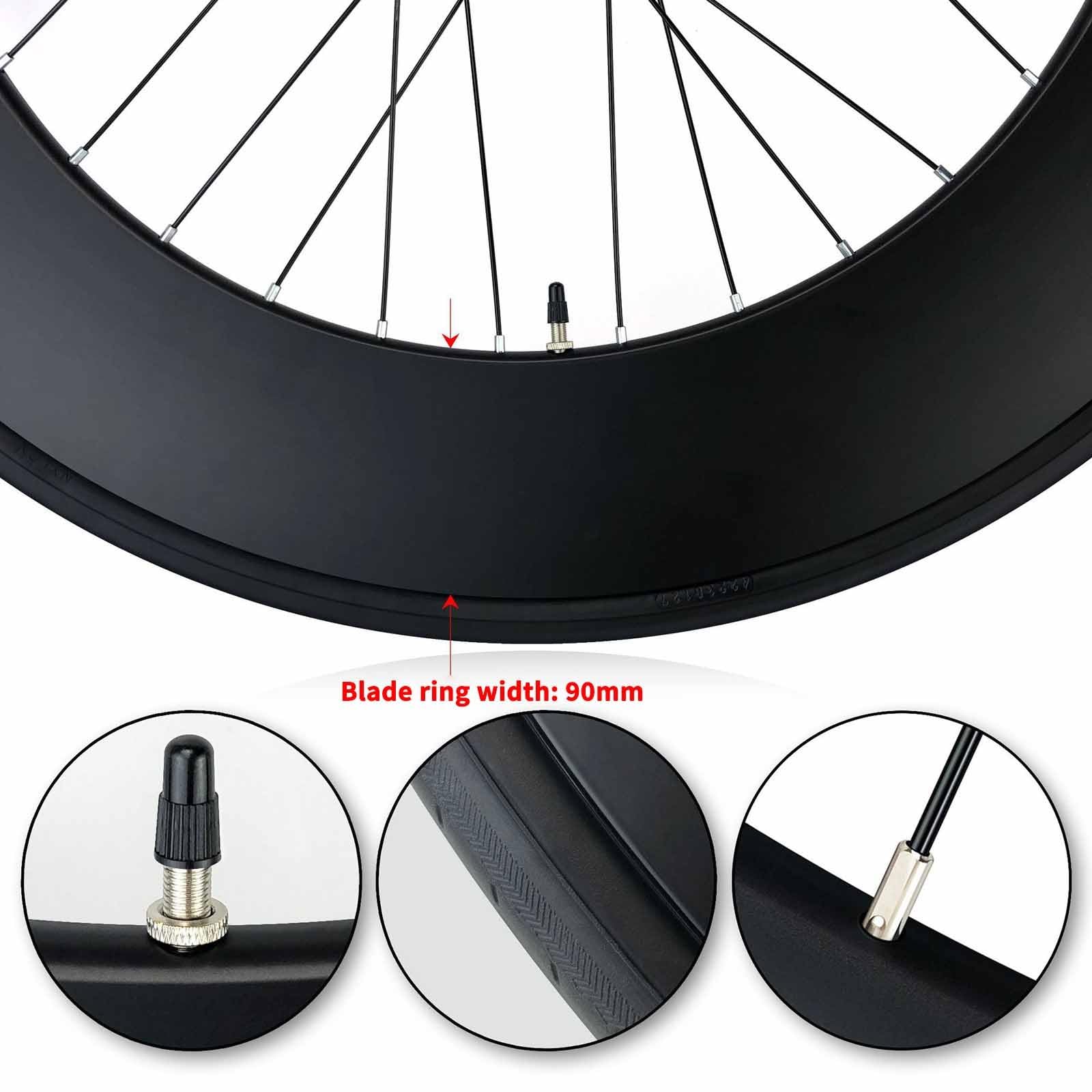 Zestaw kół Fixed Gear 700C ze stopu aluminium 90 mm felgi rowerowe z przodu 100 mm tył 120 mm bez tubeless, pasuje do rowerów wyścigowych ze stałą przekładnią.