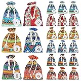 【Borsa in Mussola Stile Egiziano】 I portamonete Jewelry hanno 6 diversi modelli in stile etnico azteco, ciascuno con 4 pezzi; i diversi modelli si intrecciano per rendere la borsa con coulisse più bella ed elegante e soddisfare le diverse esigenze di archiviazione.