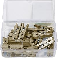 Vista 115 de JAM PAPER Wood Clip Clothespins - Small - 7/8 Inch - White - 50 Clothes Pins/Pack