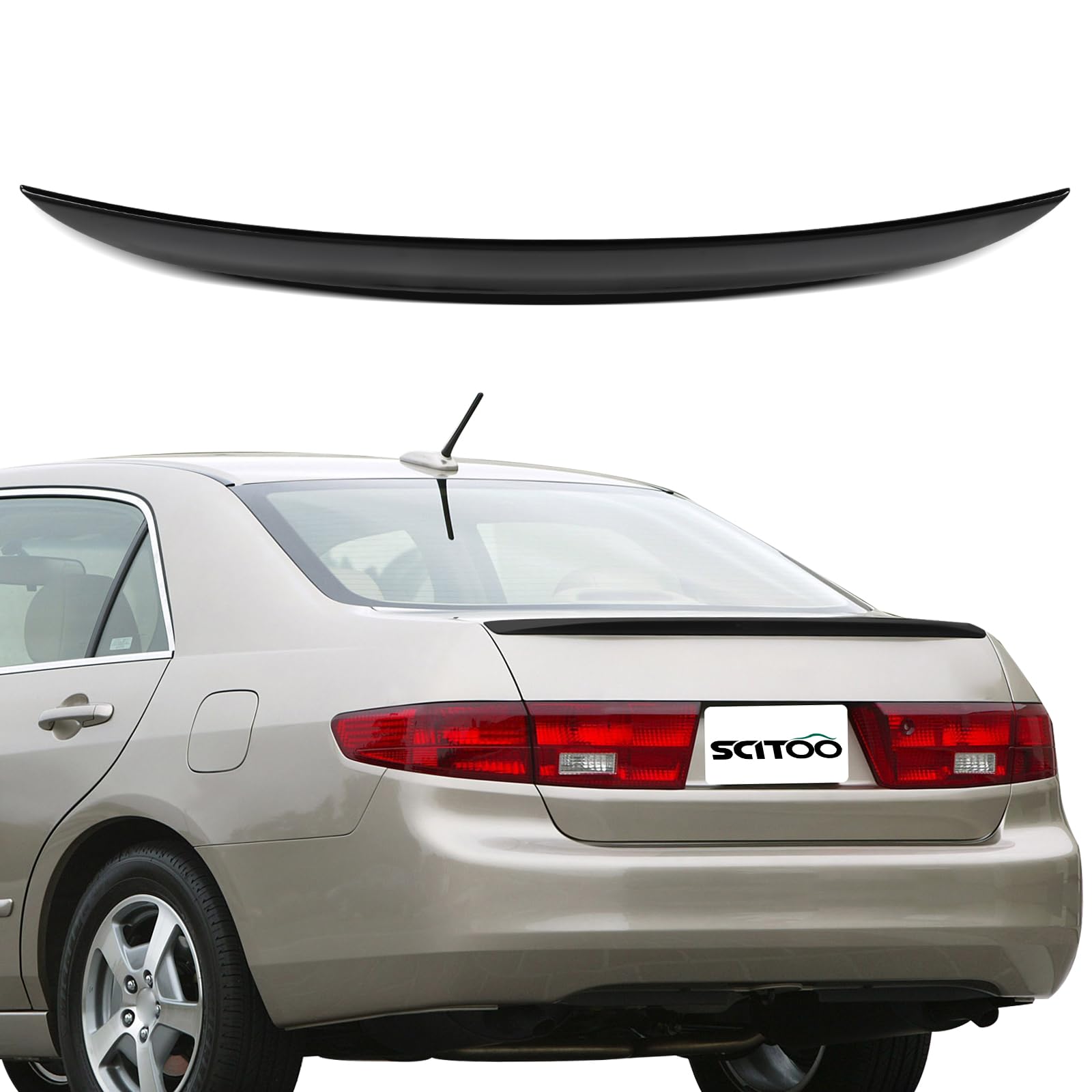 Purchase 08 09 10 11 Honda Accord 4DR Sedan Black Rear Trunk Lip Wing Spoiler In Walnut - Foto 5