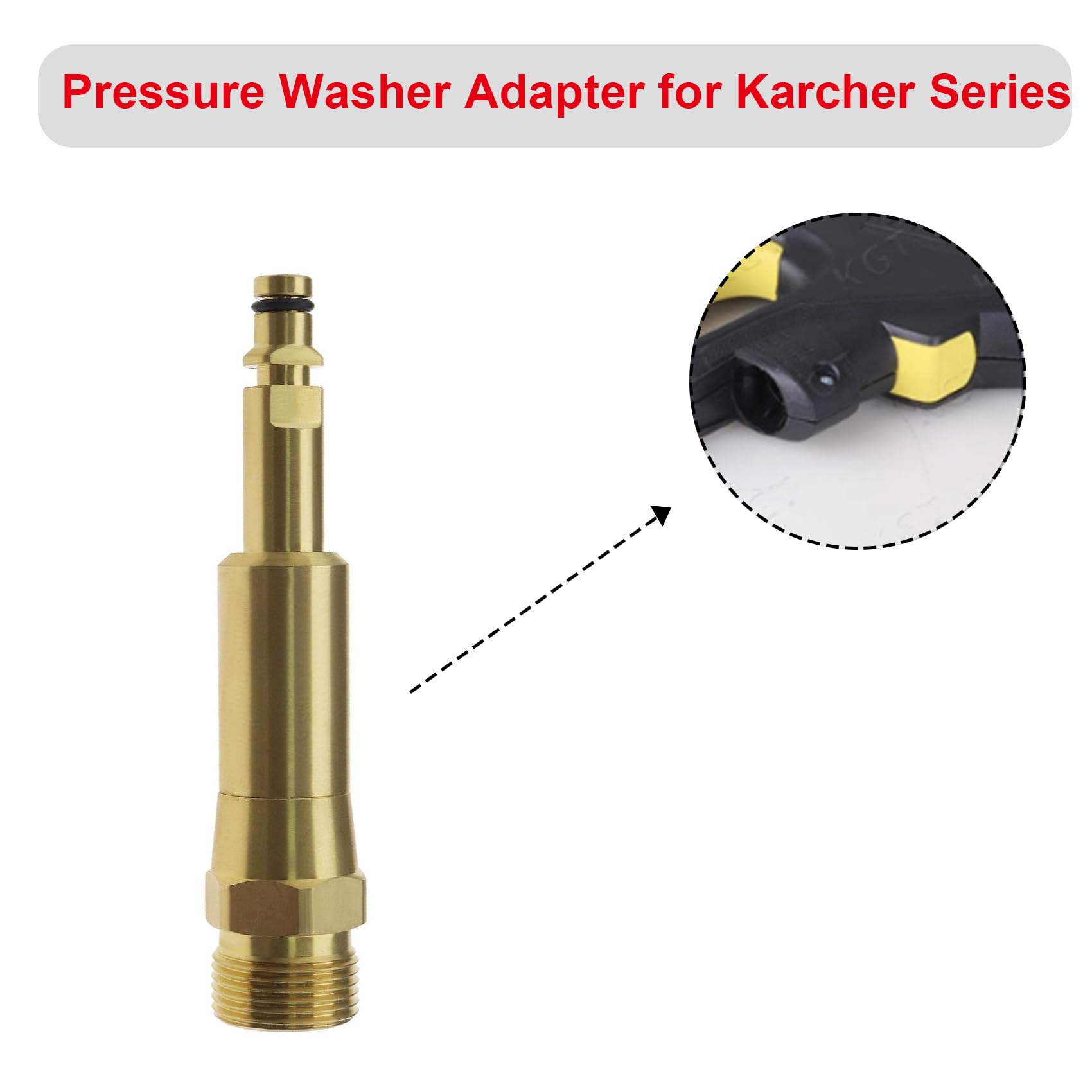 Adaptateur Tuyau M22 X 1,5 Pour Karcher K2-K7 - Laiton, 108mm - Raccorder Extensions