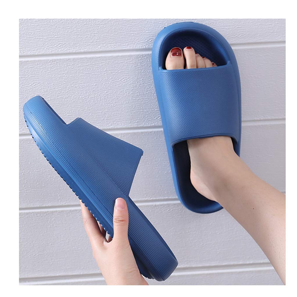 Zapatillas de baño Los deslizadores del verano de los hombres de cubierta inferior de baño suave Inicio resistente al desgaste aumento de cuatro estaciones espesados ​​con fugas sandalias y zapatillas