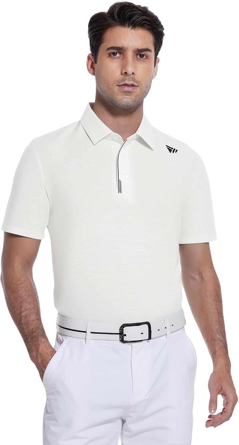 WARHORSEE Mens Golf Polo Shirts Short Sleeve Dry Fit Performance Moisture Wicking Collared Polo Shirt for Men - Image 2