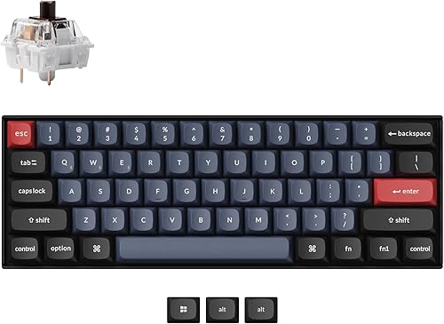 Keychron K12 Pro Teclado mecánico inalámbricocon cable personalizado QMKVIA Macro programable con interruptor K Pro marrón intercambiable en