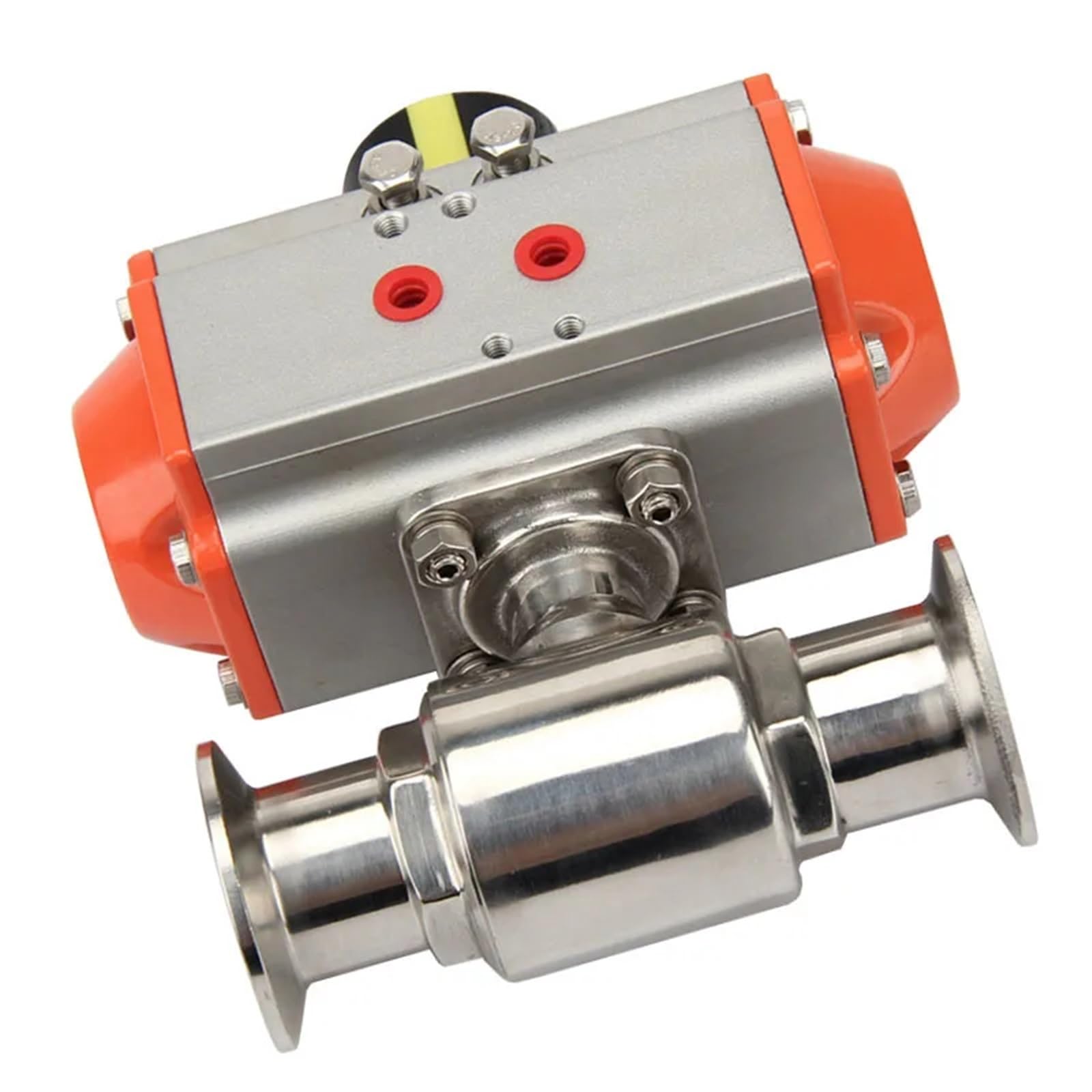 MXXDMOPD Tri Clamp Pneumatic Ball Valve SS304 Stainless Steel Inline fit Pipe OD 76/89/102mm(102mm)
