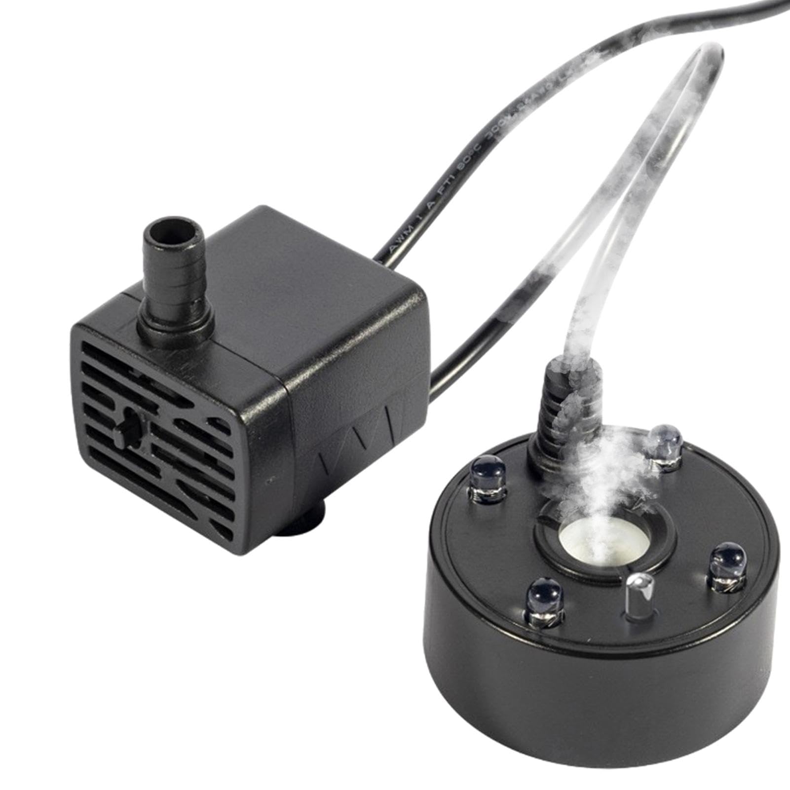 Ultrasonic Mist Maker, Pond Mister Atomizer Fogger - Versatile Ultrasonic Fogger with LED Lights for Water Fountain, Pond, and Aquarium Pond Mister Fogger, Ultrasonic Mist Maker - LED Light Fog Machin